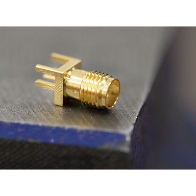 RS PRO, jack Edge Mount SMA Connector, 50Ω, Solder Termination, Straight Body