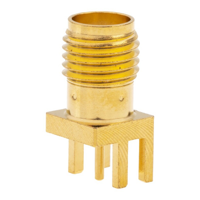 RS PRO, jack Edge Mount SMA Connector, 50Ω, Solder Termination, Straight Body