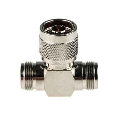 RS PRO Tee 50Ω RF Adapter N Plug to N Socket 11GHz