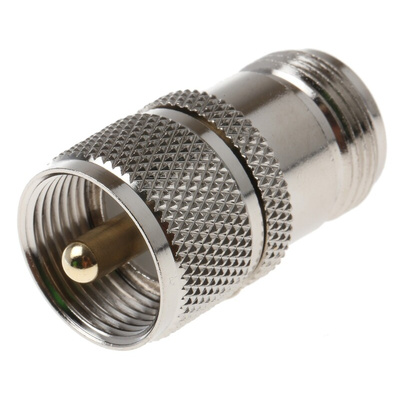 RS PRO Straight 50Ω RF Adapter UHF Plug to N Socket 300MHz