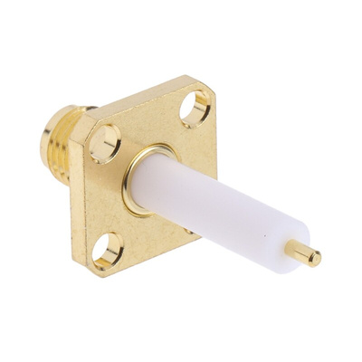 RS PRO, jack Flange Mount SMA Connector, 50Ω, Solder Termination, Straight Body