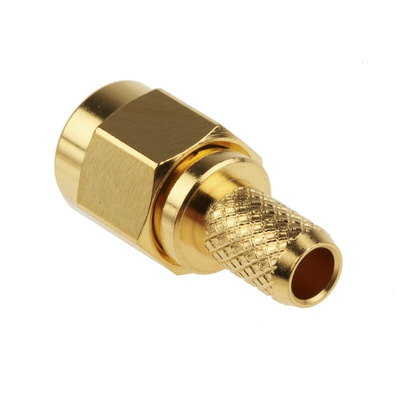 RS PRO, Plug Cable Mount SMA Connector, 50Ω, Crimp Termination, Straight Body