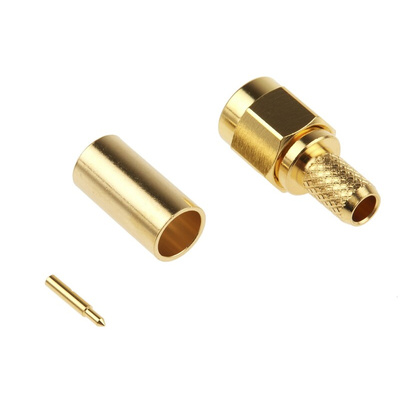 RS PRO, Plug Cable Mount SMA Connector, 50Ω, Crimp Termination, Straight Body