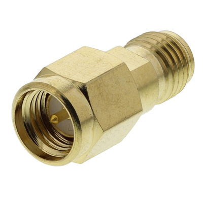 RS PRO Straight 50Ω RF Adapter SMA Plug to SMA Socket 18GHz