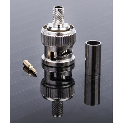RS PRO, Plug Cable Mount BNC Connector, 50Ω, Crimp Termination, Straight Body