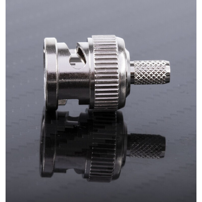 RS PRO, Plug Cable Mount BNC Connector, 50Ω, Crimp Termination, Straight Body
