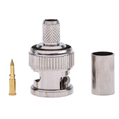 RS PRO, Plug Cable Mount BNC Connector, 75Ω, Crimp Termination, Straight Body