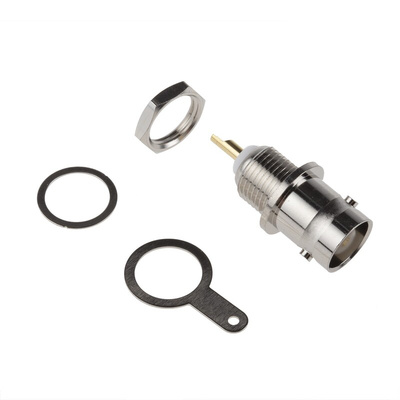 RS PRO, jack Panel Mount BNC Connector, 50Ω, Solder Termination, Straight Body