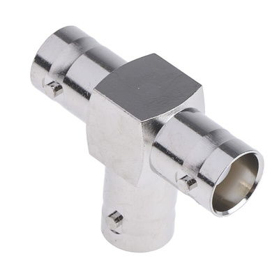 RS PRO Tee 50Ω RF Adapter BNC Socket to BNC Socket 250MHz