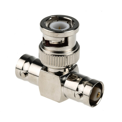RS PRO Tee 50Ω RF Adapter BNC Plug to BNC Socket 1GHz