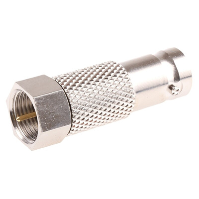 RS PRO Straight 75Ω RF Adapter BNC Socket to Type F Plug 3GHz