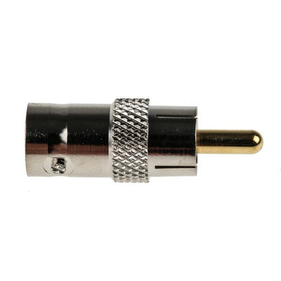 RS PRO Straight 75Ω RF Adapter RCA Plug to BNC Socket 250MHz