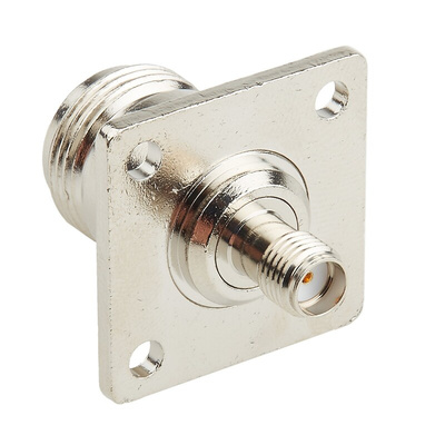 RS PRO Straight 50Ω RF Adapter SMA Socket to N Socket 11GHz