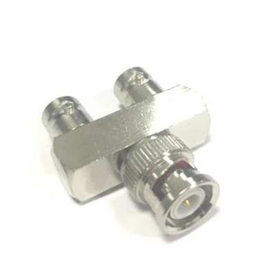 RS PRO Tee 50Ω Coaxial Adapter BNC Plug Plug to BNC Socket 4GHz