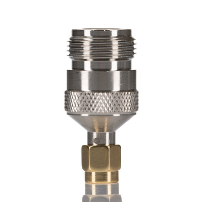 RS PRO Straight 50Ω Coaxial Adapter SMA Plug to N Socket 6GHz