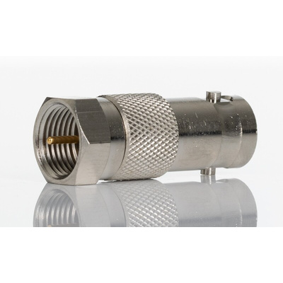 RS PRO Straight 75Ω Coaxial Adapter Type F Plug to BNC Socket 1GHz