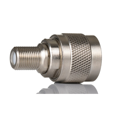 RS PRO Straight 50Ω Coaxial Adapter N Plug to Type F Socket 300MHz