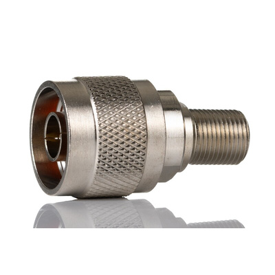 RS PRO Straight 50Ω Coaxial Adapter N Plug to Type F Socket 300MHz