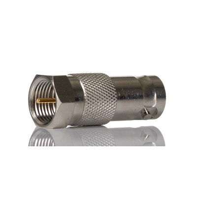 RS PRO Straight 75Ω Coaxial Adapter Type F Plug to BNC Socket 1GHz