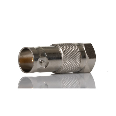 RS PRO Straight 75Ω Coaxial Adapter Type F Plug to BNC Socket 1GHz