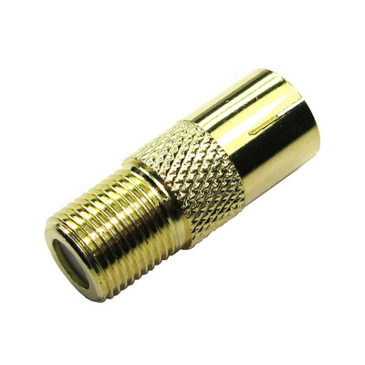 RS PRO Straight RF Adapter Type F Socket to TV RF Aerial Socket
