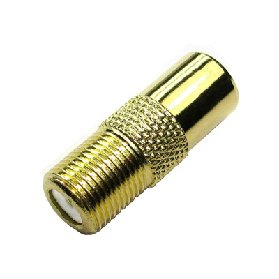 RS PRO Straight RF Adapter Type F Socket to TV RF Aerial Plug