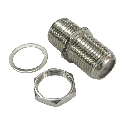 RS PRO Straight Coaxial Adapter Type F Socket to Type F Socket