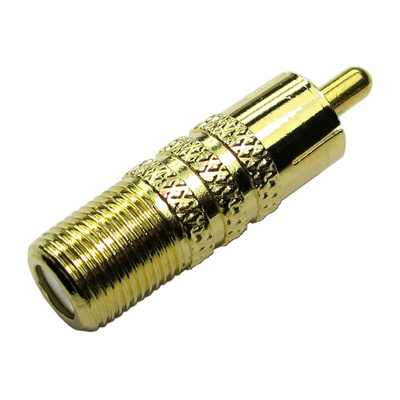 RS PRO Straight Coaxial Adapter Type F Socket to RCA Plug