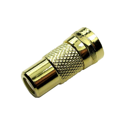 RS PRO Straight Coaxial Adapter Type F Plug to RCA Socket