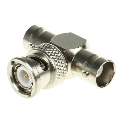 Tee 50Ω RF Adapter BNC Plug to BNC 2 x Socket 0 → 4GHz