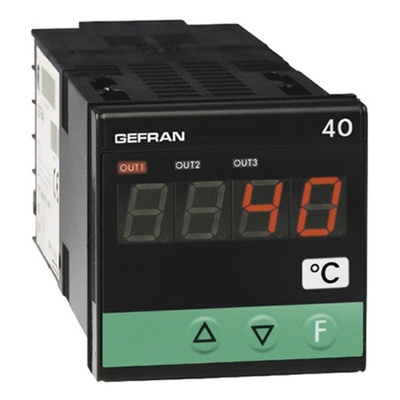 Gefran 40T48 Temperature Indicator, 48 x 48mm, 11 → 27 V ac/dc Supply