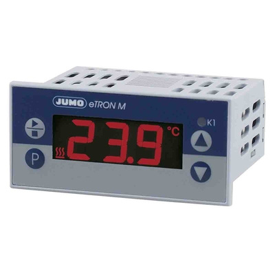 Jumo eTRON Thermostat, 76 x 36mm, RTD Input, 12 → 24 V dc, 24 V ac Supply