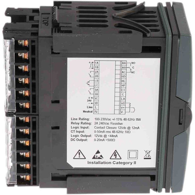 Eurotherm 3208 PID Temperature Controller, 96 x 48 (1/8 DIN)mm, 4 Output Changeover Relay, Logic, Relay, 85 →
