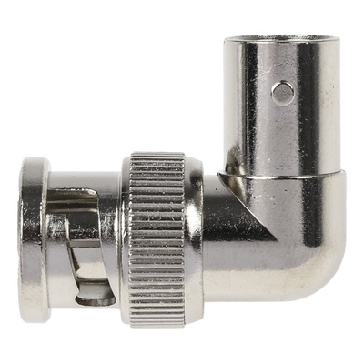 TE Connectivity Right Angle 50Ω RF Adapter BNC Plug to BNC Socket 4GHz