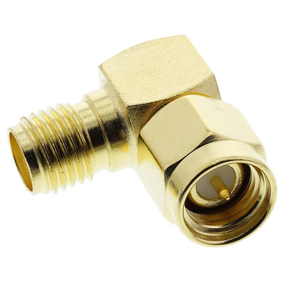 Telegartner Right Angle 50Ω RF Adapter SMA Plug to SMA Socket 12.4GHz