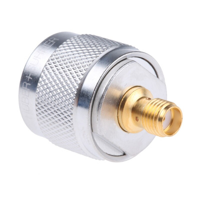 Huber+Suhner Straight 50Ω RF Adapter N Plug to SMA Socket 18GHz