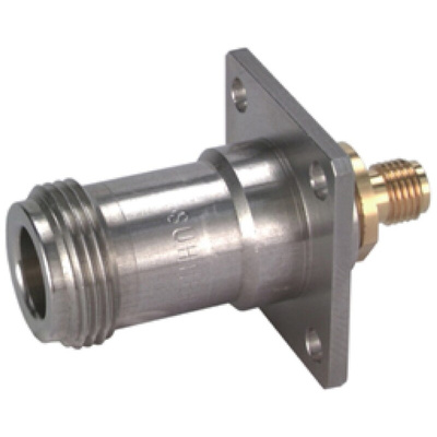 Huber+Suhner Straight 50Ω RF Adapter N Socket to SMA Socket 18GHz