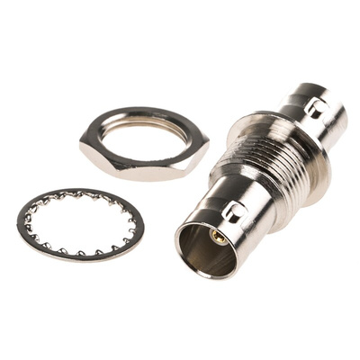 TE Connectivity Straight 75Ω RF Adapter BNC Socket to BNC Socket 2GHz