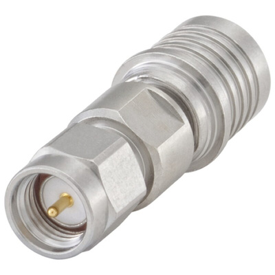 Rosenberger Straight 50Ω RF Adapter QMA Plug to SMA Plug 18GHz
