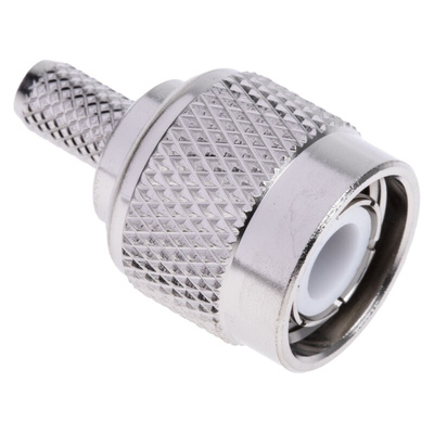 RS PRO, Plug Cable Mount TNC Connector, 50Ω, Crimp, Solder Termination, Straight Body