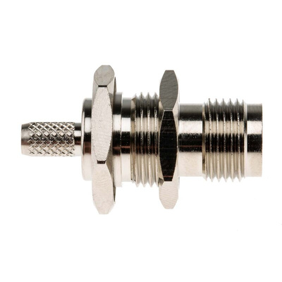 RS PRO, jack Bulkhead Mount TNC Connector, 50Ω, Crimp Termination, Straight Body