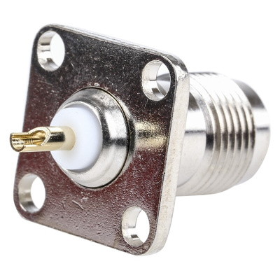 RS PRO, jack Panel Mount TNC Connector, 50Ω, Solder Termination, Straight Body