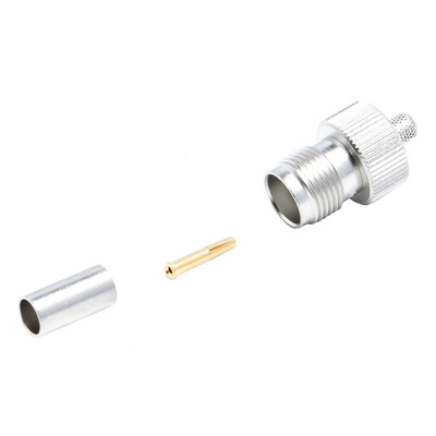 RS PRO, jack Cable Mount TNC Connector, 50Ω, Crimp Termination, Straight Body