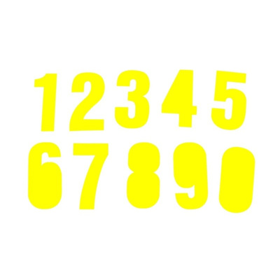 RS PRO Yellow Alphanumeric Lettering Label, 75mm