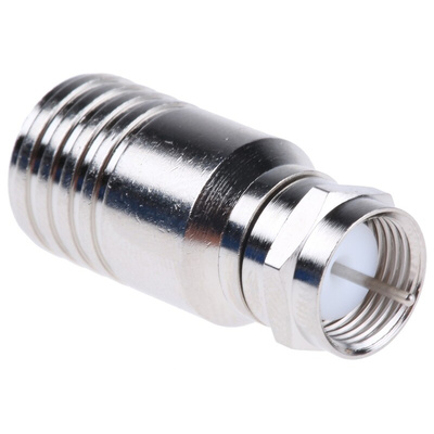 RS PRO, Plug Cable Mount F Connector, 75Ω, Crimp Termination, Straight Body