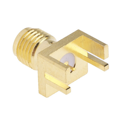 RS PRO, jack Edge Mount SMA Connector, 50Ω, Solder Termination, Straight Body
