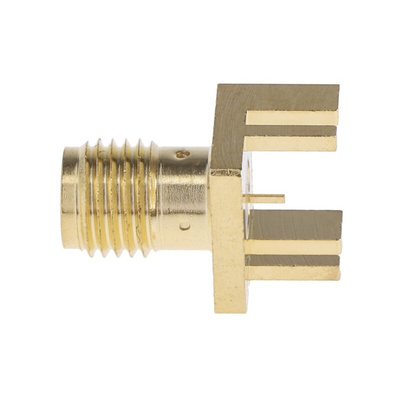 RS PRO, jack Edge Mount SMA Connector, 50Ω, Solder Termination, Straight Body