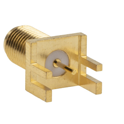 RS PRO, jack Edge Mount SMA Connector, 50Ω, Solder Termination, Straight Body