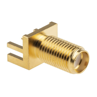 RS PRO, jack Edge Mount SMA Connector, 50Ω, Solder Termination, Straight Body