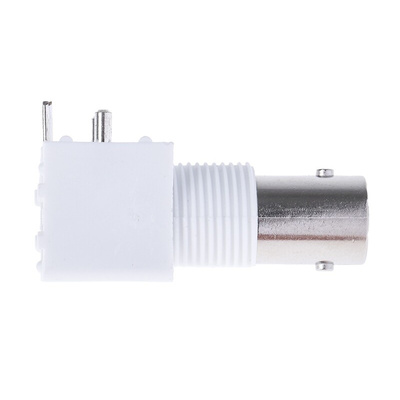 RS PRO, jack PCB Mount BNC Connector, 50Ω, Through Hole Termination, Right Angle Body